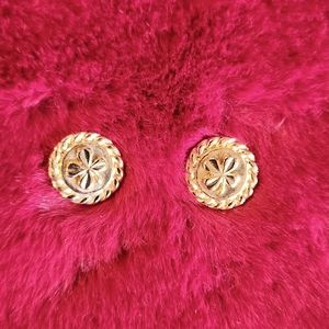 CHANEL Vintage Buttons Clover Leaf Set of 2 Size 12mm